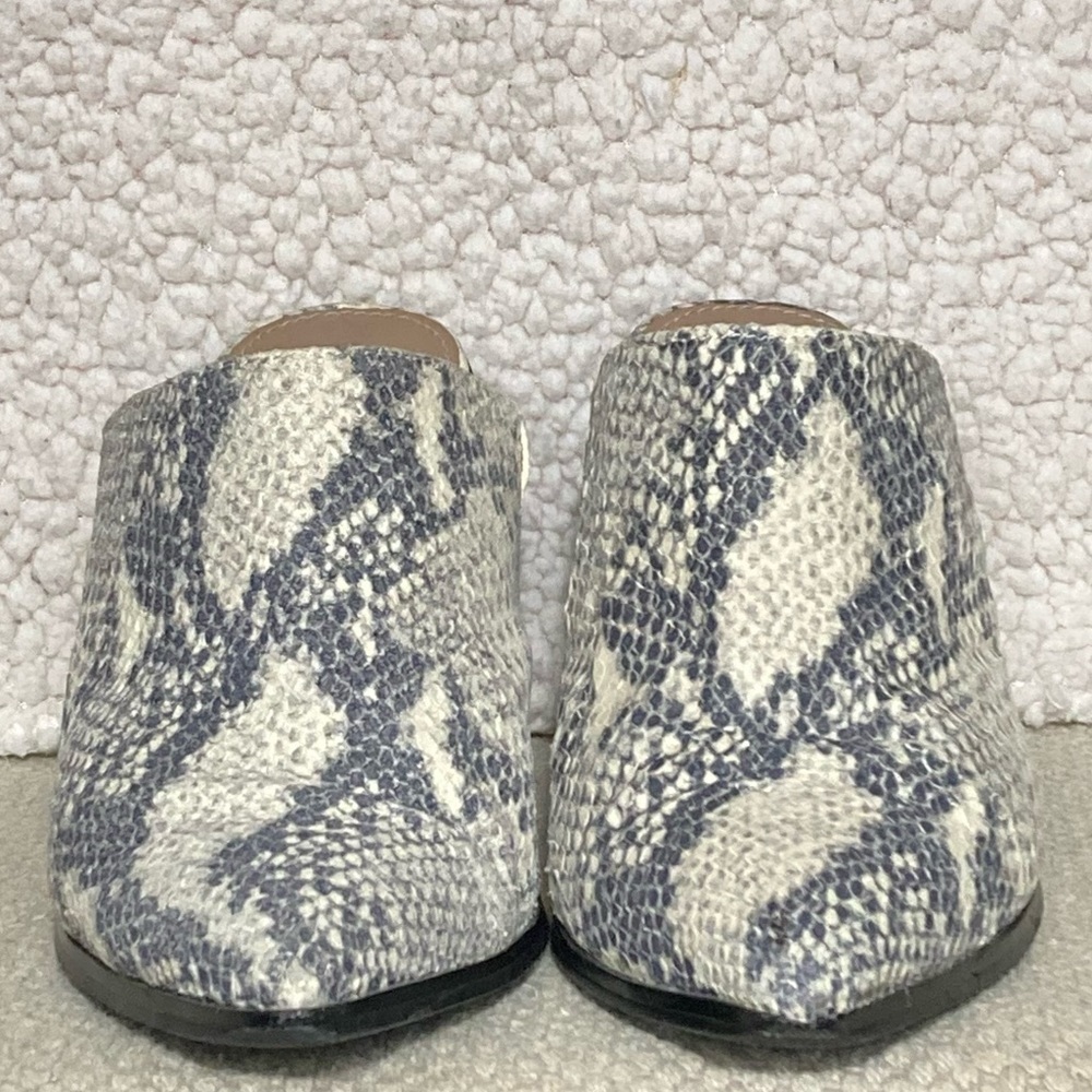 Steve Madden Women's Savina Leather Snakeprint Heel Mule Slip On Shoes SZ US 9M - Picture 3 of 12